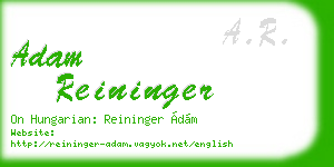 adam reininger business card